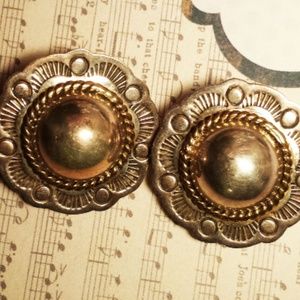 Round Domed Sterling Clip On Earrings Mexico